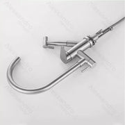 Robinet de cuisine avec douche extractible, acier inoxydable SUS304, satiné, CF034