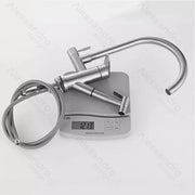 Robinet de cuisine avec douche extractible, acier inoxydable SUS304, satiné, CF034