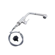 Robinet de cuisine avec douche extractible Starke CF019, levier unique, acier inoxydable, cartouche céramique, finition satinée