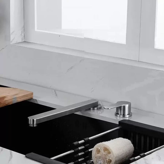 Robinet de cuisine haut de gamme, acier inoxydable brossé, robinets de cuisine encastrés YSQ/107 Titre par défaut Alessandro Design