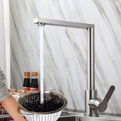 Robinet de cuisine en acier inoxydable argenté