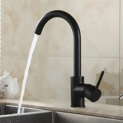 Robinet de cuisine, acier inoxydable SUS304, noir, HS/LY008