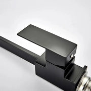 Robinet de cuisine à levier unique Robinet pivotant Cartouche céramique Acier inoxydable Noir Satin Raccords Kit de fixation inclus HS002