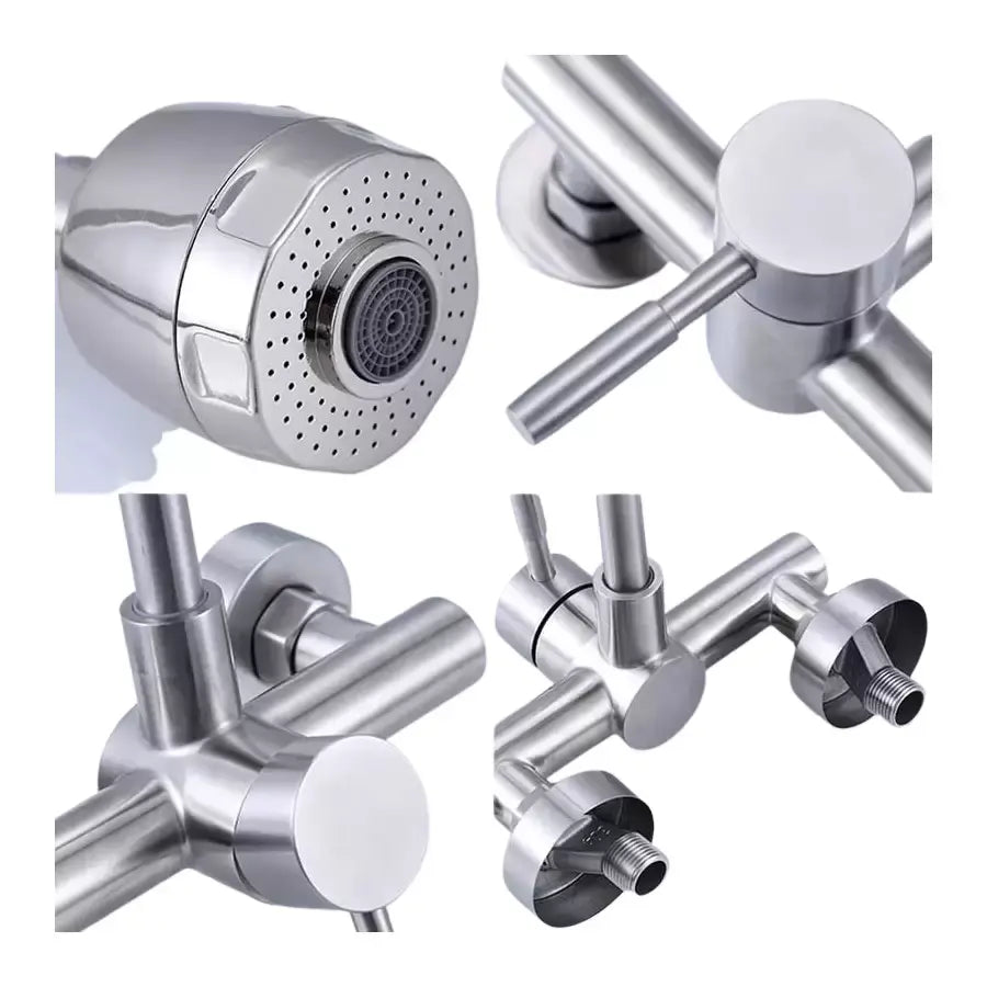 Robinet de cuisine, acier inoxydable SUS304, satiné, CF014