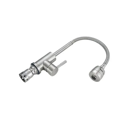 Robinet de Cuisine Robinet Flexible 2 Jets Cartouche Céramique Inox Satiné Raccords Inclus CF031