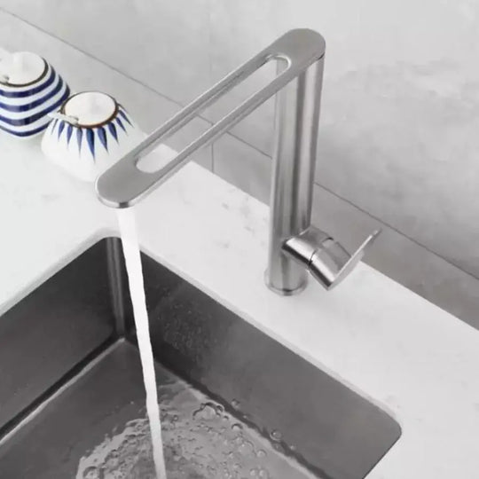 Robinet de cuisine, acier inoxydable SUS304, satiné, N/CF0C1 Robinets de cuisine Titre par défaut Alessandro Design