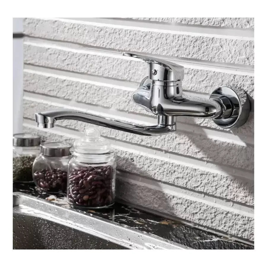 Robinet de cuisine avec bec rotatif, alliage, chrome, PM025