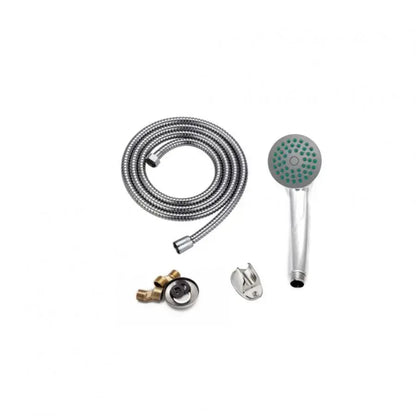 Robinet de bain en chrome poli - Ensemble complet avec robinet pivotant de 18 cm, tuyau, tuyau et excentriques inclus