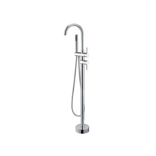 Robinet de sol avec cadre rond, sanitaire en laiton, chromé, robinetterie et colonnes de douche CF2032 Titre par défaut Alessandro Design