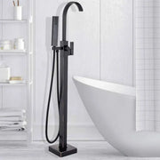 Robinet de sol avec cadre carré, sanitaire en laiton, noir, CF2036