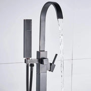 Robinet de sol avec cadre carré, sanitaire en laiton, noir, CF2036