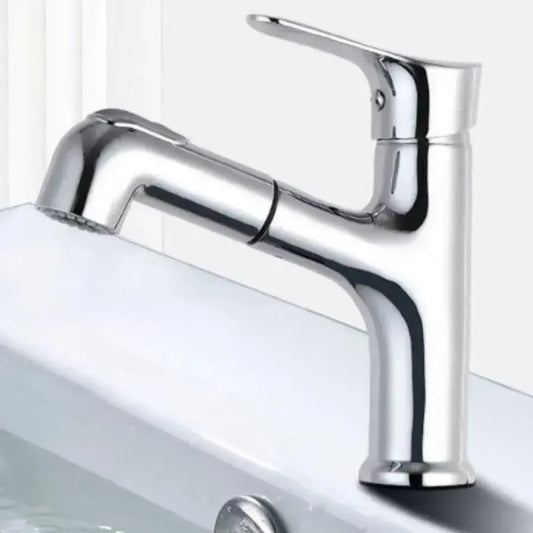 Robinet avec douche extractible, sanitaire en laiton, chromé, WZY108/B