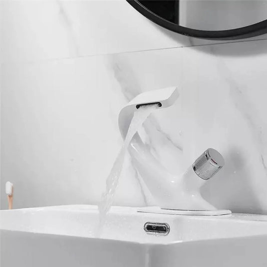 Robinet de lavabo, sanitaire en laiton, blanc, OD/2058
