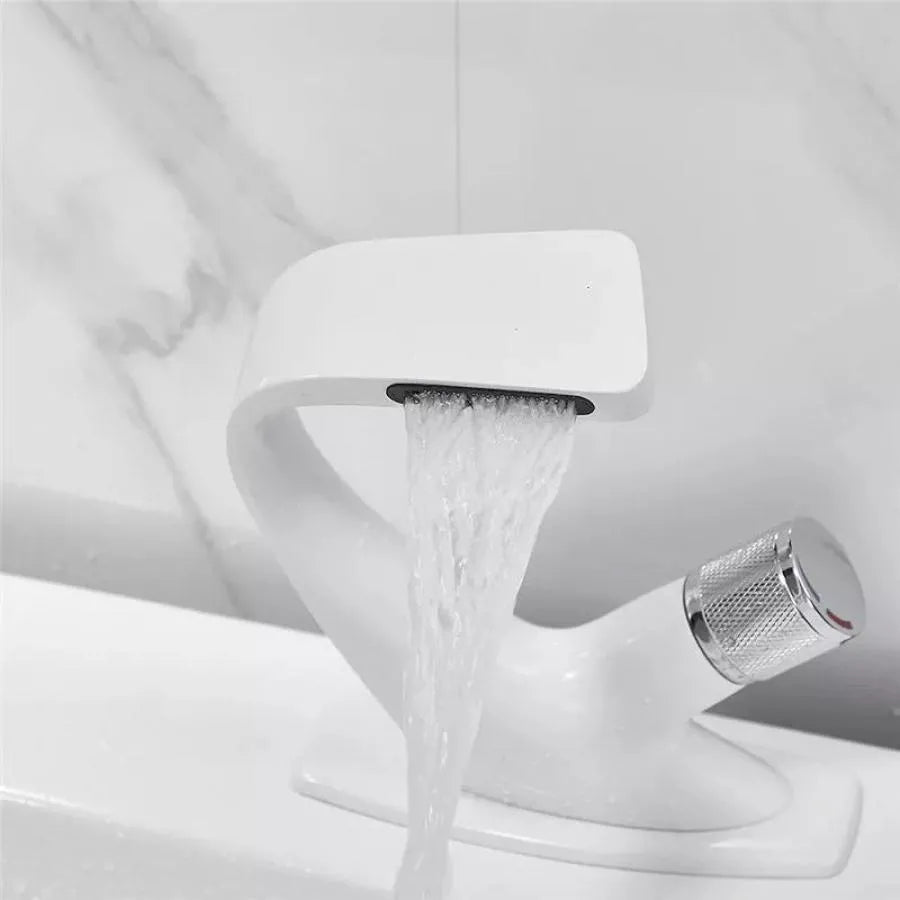 Robinet de lavabo, sanitaire en laiton, blanc, OD/2058