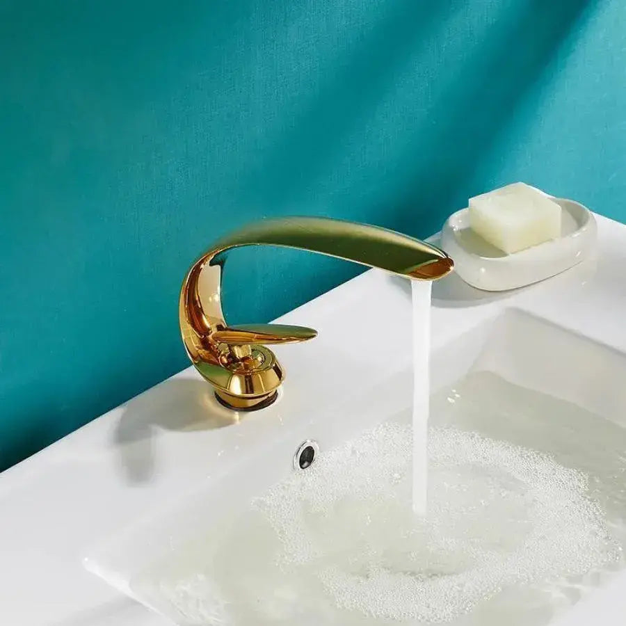 Robinet de lavabo, sanitaire en laiton, doré, OD/2054