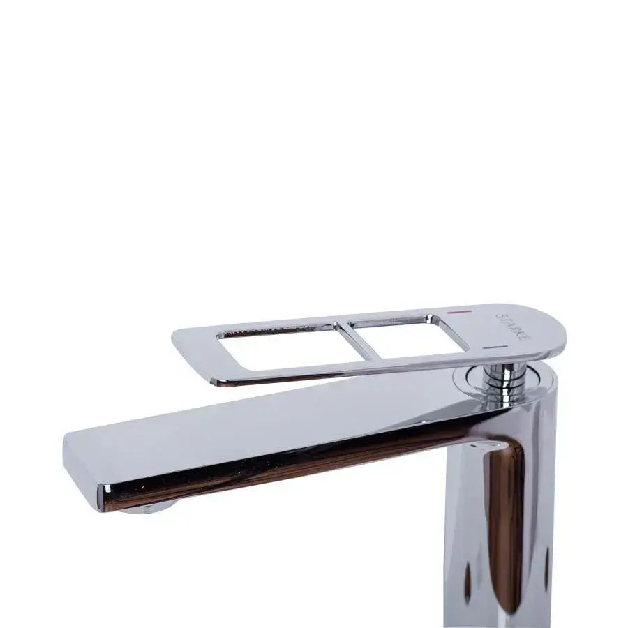 Mitigeur de lavabo Cartouche céramique Laiton sanitaire Chrome brillant Raccords et kit de fixation inclus 9707