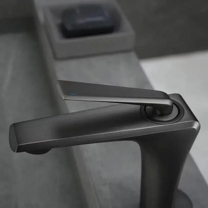 Robinet de lavabo, sanitaire en laiton, gris satiné, 10007N