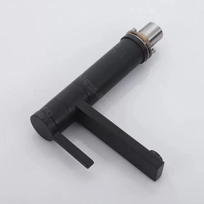 Robinet de lavabo, sanitaire en laiton, noir, 7207H