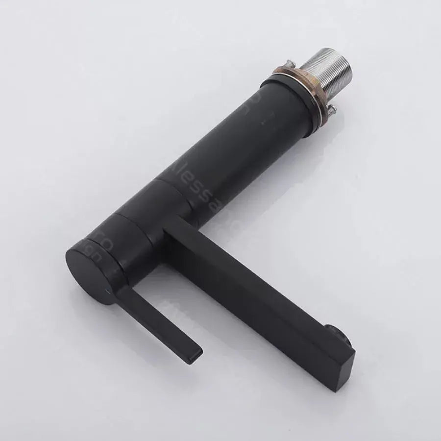 Robinet de lavabo, sanitaire en laiton, noir, 7207H