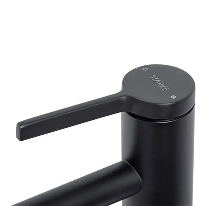 Robinet de lavabo, sanitaire en laiton, noir, 7237H