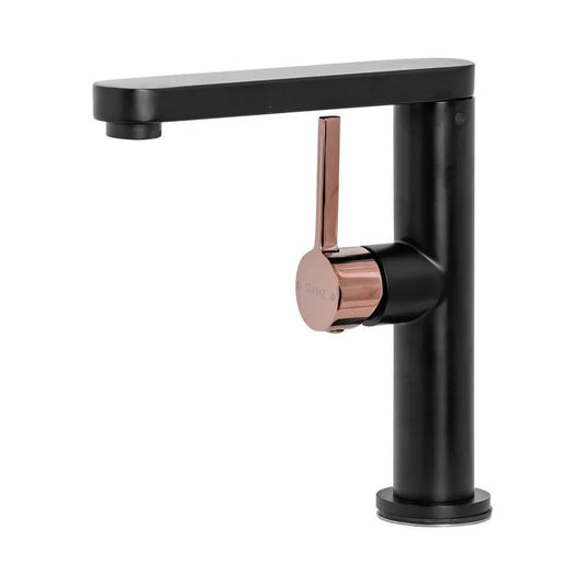 Robinet de lavabo, sanitaire en laiton, noir, 9107H/M