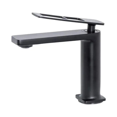 Mitigeur de lavabo, cartouche céramique, sanitaire en laiton, noir, raccords et kit de fixation inclus 9707H