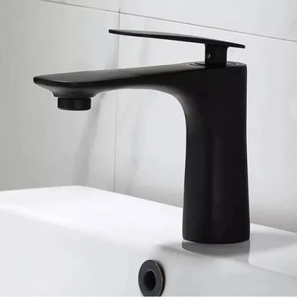 Robinet de lavabo, sanitaire en laiton, noir, CF2025