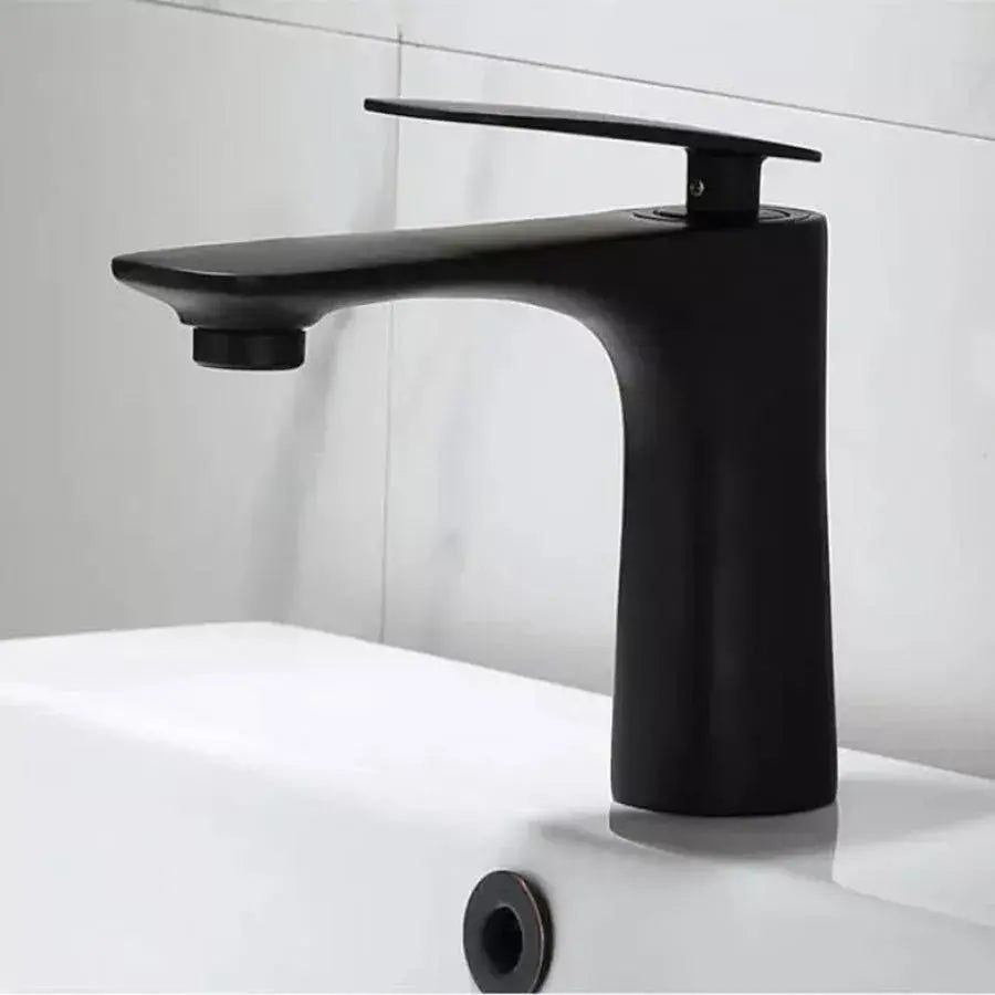 Robinet de lavabo, sanitaire en laiton, noir, CF2025