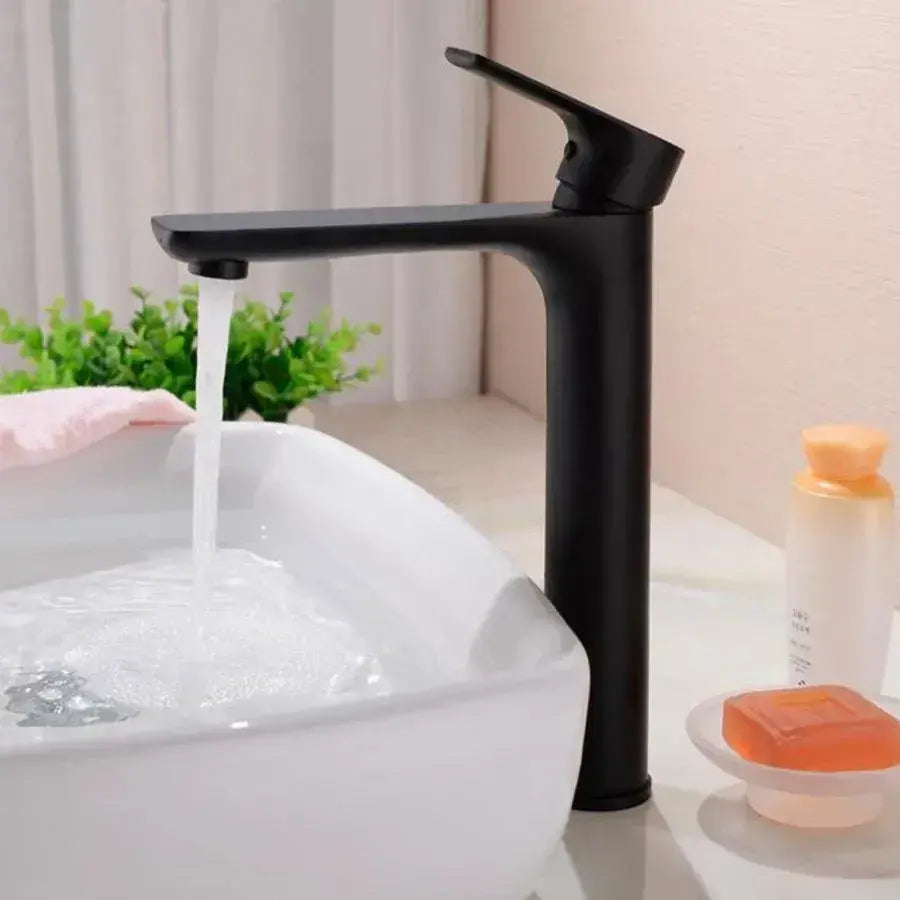 Robinet de lavabo, sanitaire en laiton, noir, CF2028
