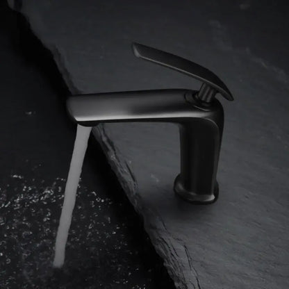 Robinet de lavabo, sanitaire en laiton, noir, MP015H