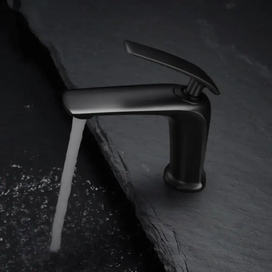 Robinet de lavabo, sanitaire en laiton, noir, MP015H