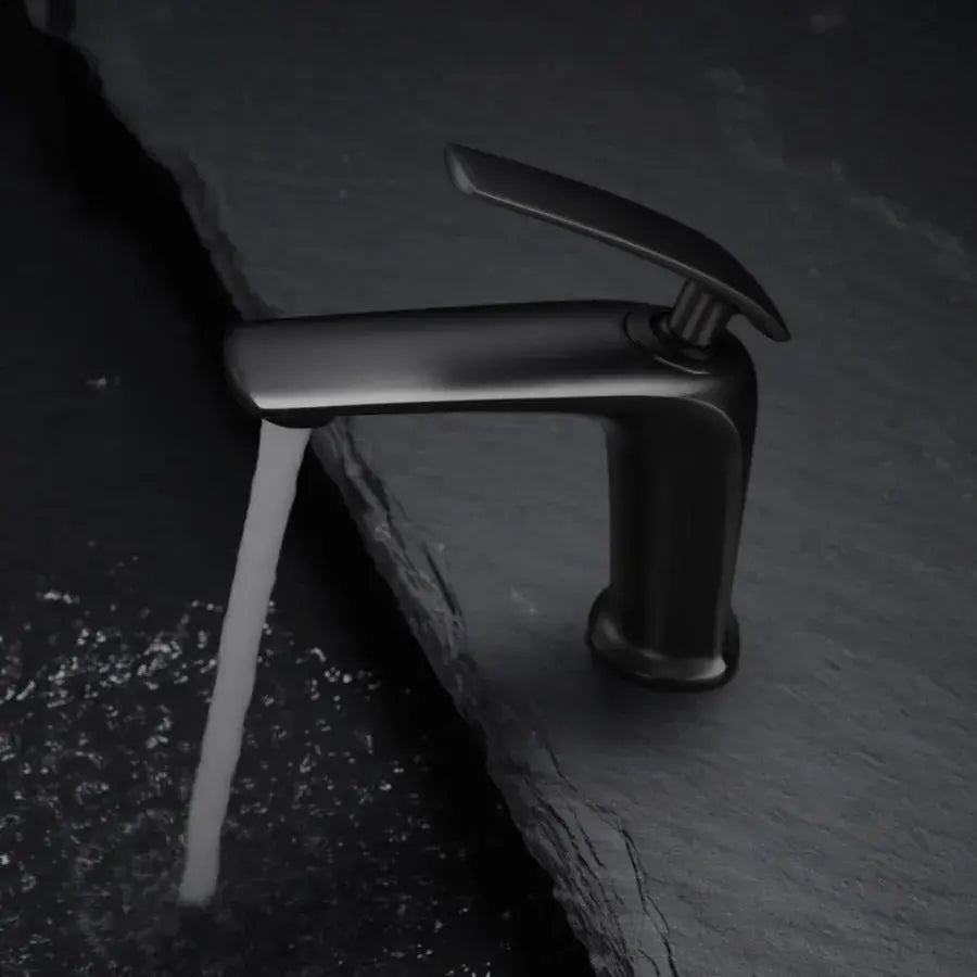 Robinet de lavabo, sanitaire en laiton, noir, MP015H