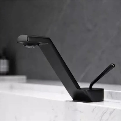 Robinet d'évier, sanitaire en laiton, noir, MP017H