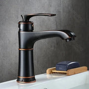 Robinet d'évier, sanitaire en laiton, noir, OD01/B