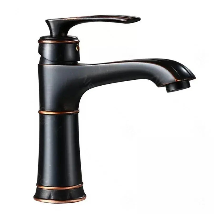 Robinet d'évier, sanitaire en laiton, noir, OD01/B