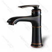 Robinet d'évier, sanitaire en laiton, noir, OD01/B