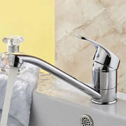 Robinet d'évier, Robinet pivotant, Longueur 15CM, Cartouche céramique, Chrome, Raccordement inclus