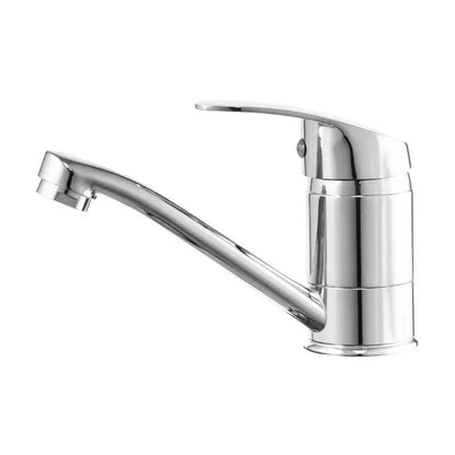 Robinet d'évier, Robinet pivotant, Longueur 15CM, Cartouche céramique, Chrome, Raccordement inclus
