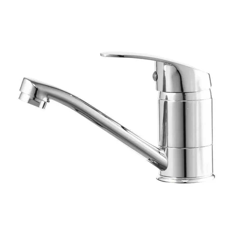 Robinet d'évier, Robinet pivotant, Longueur 15CM, Cartouche céramique, Chrome, Raccordement inclus