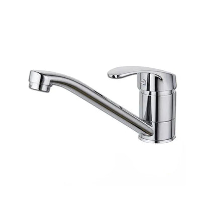Robinet d'évier, Robinet pivotant, Longueur 15CM, Cartouche céramique, Chrome, Raccordement inclus