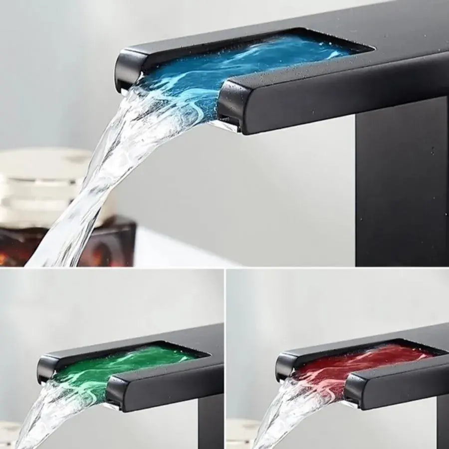 Mitigeur de lavabo, Alliage, Noir, OD3009