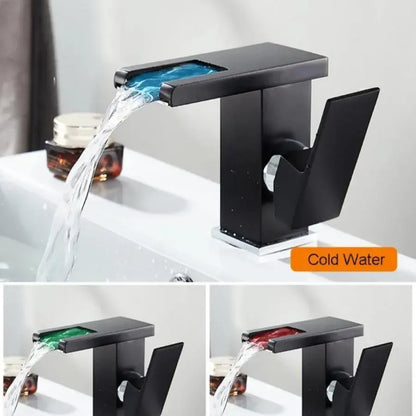 Mitigeur de lavabo, Alliage, Noir, OD3009