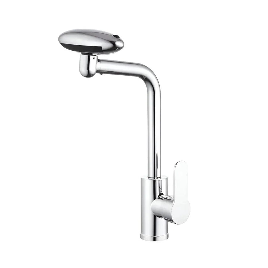Robinet de lavabo Cartouche Céramique Bec Rotatif Chrome Brillant Raccords Inclus EC02