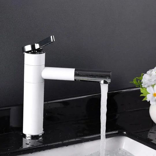 Robinet de lavabo avec douche extractible, sanitaire en laiton, blanc, WZX/2021 Robinetterie de salle de bain Default Title Alessandro Design