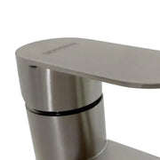 Robinet de lavabo, Acier inoxydable brossé, Raccords, Kit de fixation, ZY1002