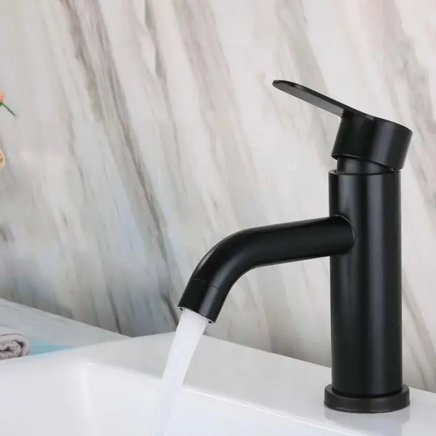 Robinet d'évier, Acier inoxydable SUS304, Noir, HS/LY007