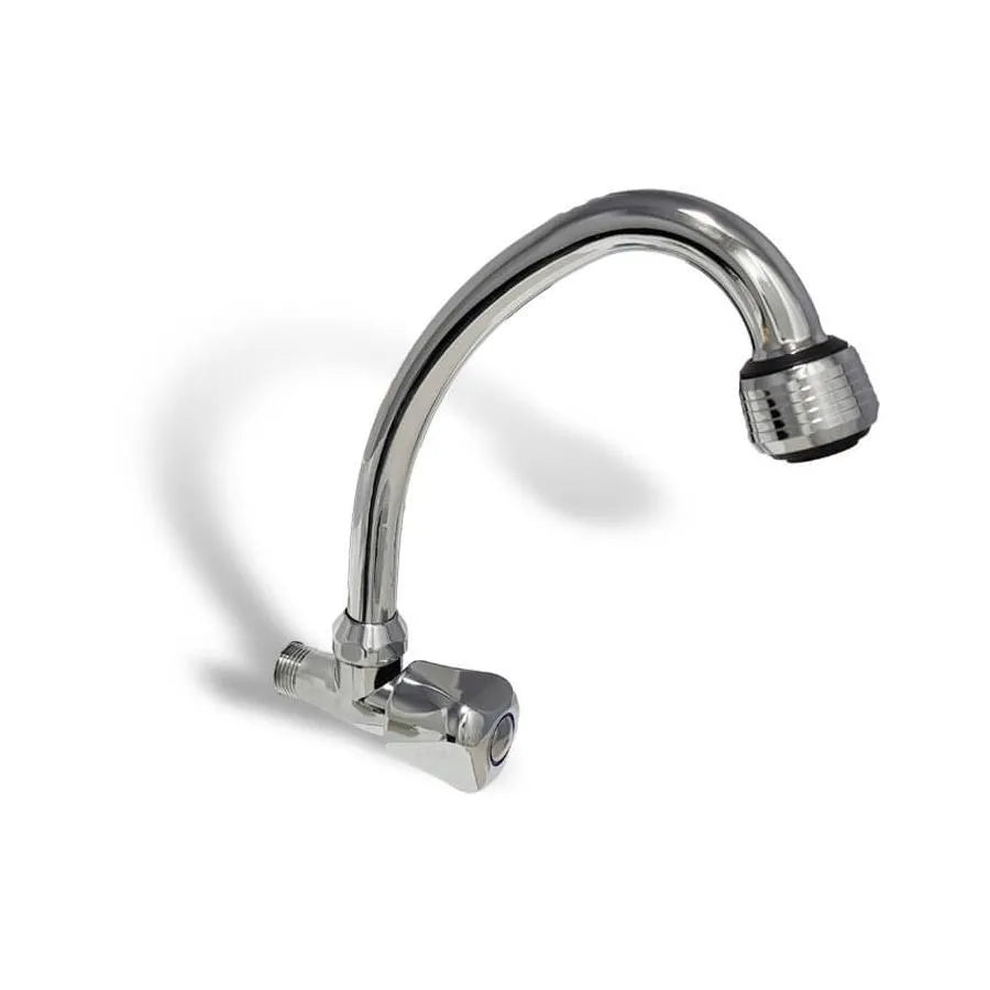 Robinet mural d'eau froide avec bec rotatif en alliage d'argent