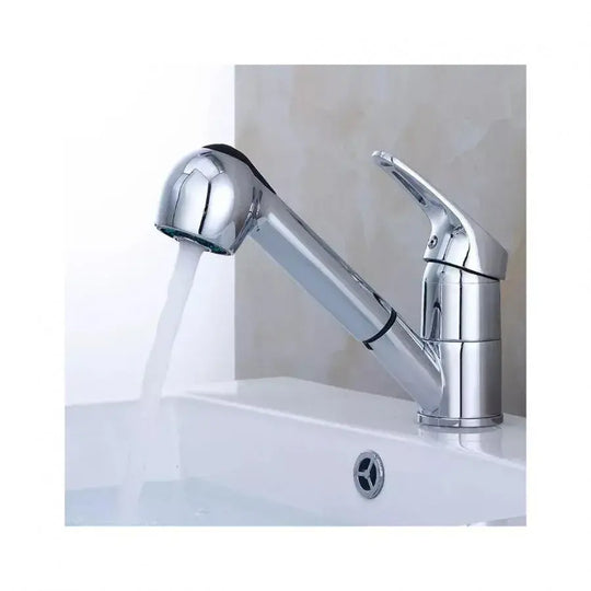 Robinet de type barbier avec douche extractible, alliage, chrome, FR001 Robinetterie de salle de bain Titre par défaut Alessandro Design