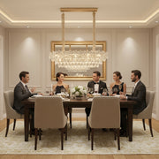 Lustre en cristal Regalis 11x E14, diamètre 85 cm, or brillant, hauteur réglable, métal et cristal