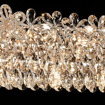 Lustre en cristal Regalis 11x E14, diamètre 85 cm, or brillant, hauteur réglable, métal et cristal